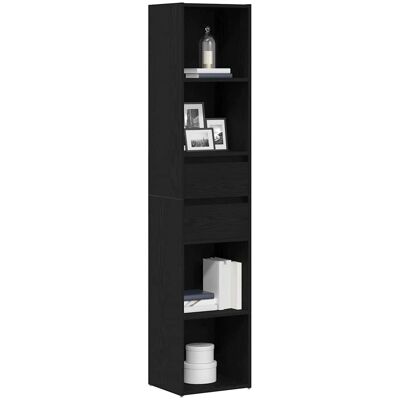 Vidaxl Zwarte Modular Boekenkast - 36x30x171 cm - Boekenkast Vidaxl Zwarte Modular Boekenkast - 36x30x171 cm - Boekenkast