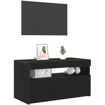 Vidaxl TV-Meubel met LED-verlichting - Modern Houten Rechthoekig Meubel Vidaxl TV-Meubel met LED-verlichting - Modern Houten Rechthoekig Meubel