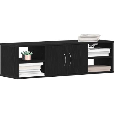 Vidaxl Zwarte Eiken Wandplank 140x41x75 cm - Wandplank Vidaxl Zwarte Eiken Wandplank 140x41x75 cm - Wandplank
