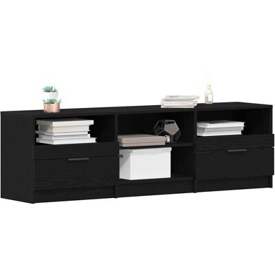vidaXL Zwart Eiken TV-Meubel - Modern en Veelzijdig Opbergmeubel vidaXL Zwart Eiken TV-Meubel - Modern en Veelzijdig Opbergmeubel