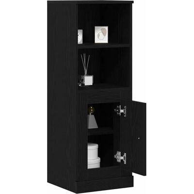 vidaXL Zwart Eiken Highboard - Modern opbergmeubel vidaXL Zwart Eiken Highboard - Modern opbergmeubel