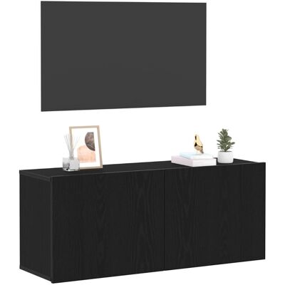 vidaXL Zwart Eiken TV Kast - Modern Ontwerp & Rijk Aan Opbergruimte vidaXL Zwart Eiken TV Kast - Modern Ontwerp & Rijk Aan Opbergruimte