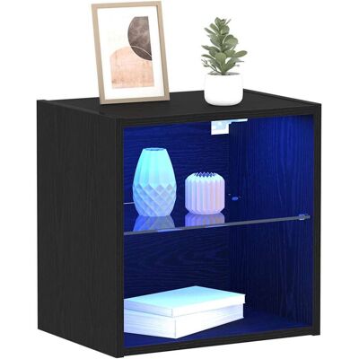 VidaXl Zwarte Eik Drijvende Plank 2 stuks - Opbergunit VidaXl Zwarte Eik Drijvende Plank 2 stuks - Opbergunit