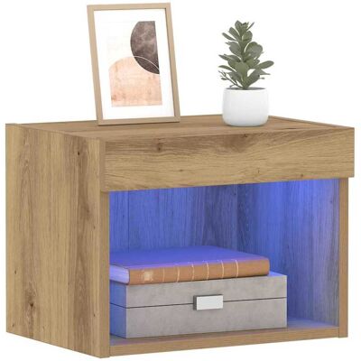 Wandkast met LED-verlichting - 40x30x30 cm, Roble Artesanal Wandkast met LED-verlichting - 40x30x30 cm, Roble Artesanal