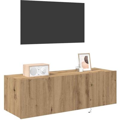 Vidaxl Houten TV-meubel met LED-verlichting - 100x35x31 cm Vidaxl Houten TV-meubel met LED-verlichting - 100x35x31 cm