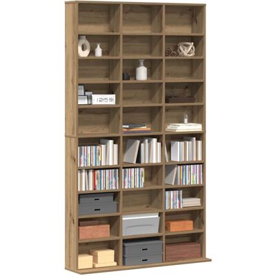 vidaXL CD Kast Artisan Eiken 101 x 23 x 177,5 cm Bewerkt hout vidaXL CD Kast Artisan Eiken 101 x 23 x 177,5 cm Bewerkt hout