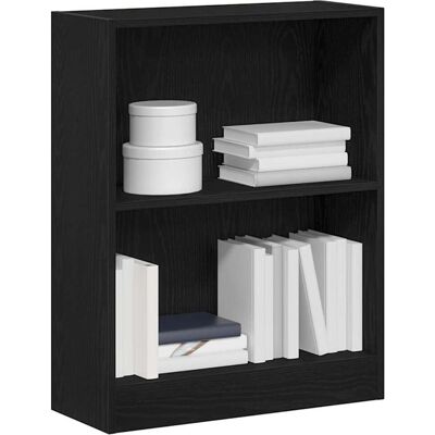 vidaXL Zwart houten boekenkast - 60 x 24 x 76 cm - Boekenkast vidaXL Zwart houten boekenkast - 60 x 24 x 76 cm - Boekenkast
