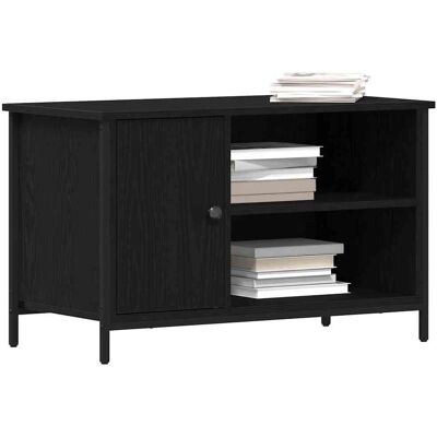 VidaXL TV-Stand - Ingeniada - Zwart Eikenhout - Modern Minimalistisch - 80x40x50 cm VidaXL TV-Stand - Ingeniada - Zwart Eikenhout - Modern Minimalistisch - 80x40x50 cm