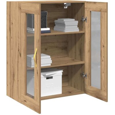Vidaxl Eiken Wandkast - Glazen Deuren, Ruime Opbergruimte, Modern Stijl Vidaxl Eiken Wandkast - Glazen Deuren, Ruime Opbergruimte, Modern Stijl
