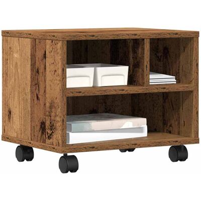 VidaXL Rustieke Houten Printerstandaard - 41x32x33,5 cm VidaXL Rustieke Houten Printerstandaard - 41x32x33,5 cm