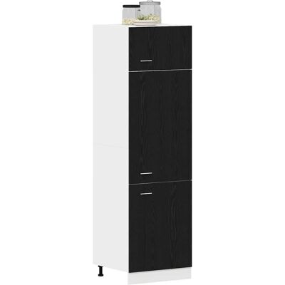 vidaXL Keukenkast Zwart Eiken - Modern, Compact Opbergoplossing vidaXL Keukenkast Zwart Eiken - Modern, Compact Opbergoplossing