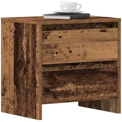 Vidaxl Oude Hout Rustieke Nachtkastje 2 stuks - Nachtkastje Vidaxl Oude Hout Rustieke Nachtkastje 2 stuks - Nachtkastje