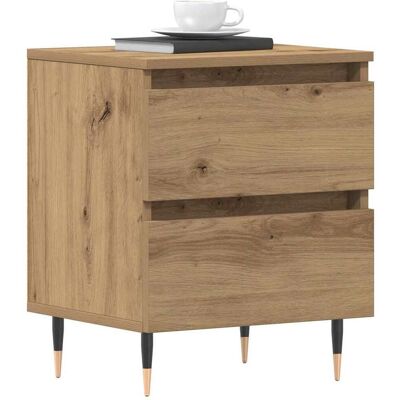 Vidaxl Nachtkastje 2 stuks Massief Eikenhout 40x35x50 cm Hout Vidaxl Nachtkastje 2 stuks Massief Eikenhout 40x35x50 cm Hout