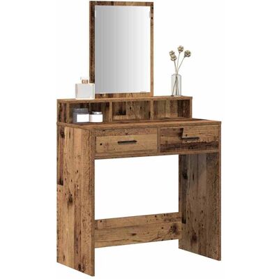 vidaXL Old Wood Rechthoekige Make-up Tafel - SlaapkamerMeubel vidaXL Old Wood Rechthoekige Make-up Tafel - SlaapkamerMeubel