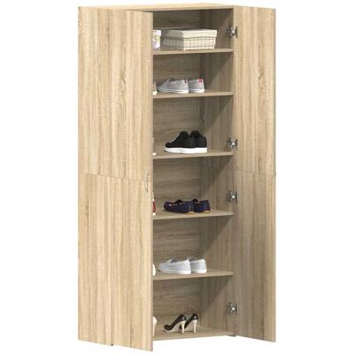 Beige Sonoma Eiken Schoenenkast - Schoenopslagmeubel Beige Sonoma Eiken Schoenenkast - Schoenopslagmeubel