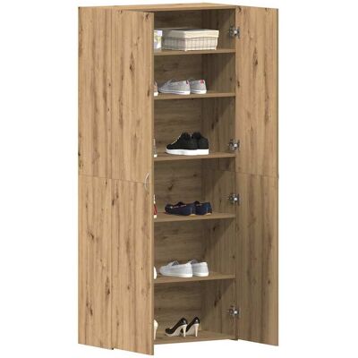 Schoenenkast Eiken handgemaakt 80x35,5x180 cm - Shoe Cabinet Schoenenkast Eiken handgemaakt 80x35,5x180 cm - Shoe Cabinet