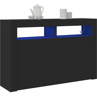 vidaXL Zwart modern engineering hout buffet - Buffet vidaXL Zwart modern engineering hout buffet - Buffet