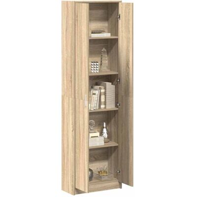 vidaXL Kledingkast Sonoma Eiken 55 x 25 x 189 cm Bewerkt hout vidaXL Kledingkast Sonoma Eiken 55 x 25 x 189 cm Bewerkt hout