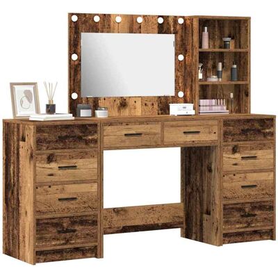 vidaXL Set aus 3 Altes Holz Massiefhout Mittel Highboard Rechthoek - Highboard vidaXL Set aus 3 Altes Holz Massiefhout Mittel Highboard Rechthoek - Highboard