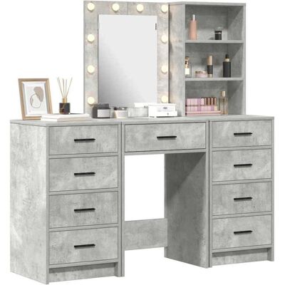 vidaXL Set aus 3 Beton grau Beton Standard Hochschrank Stauraum - Hoofdbureau vidaXL Set aus 3 Beton grau Beton Standard Hochschrank Stauraum - Hoofdbureau