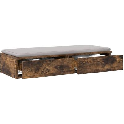 vidaXL Nachtkastje - Gerookt Eiken - 100x36,5x16,5 cm vidaXL Nachtkastje - Gerookt Eiken - 100x36,5x16,5 cm