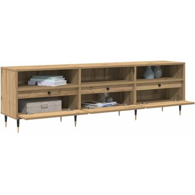 VidaXL tv-kast - 150x30x44.5 cm - Bruin - Modern Minimalistisch Opbergmeubel VidaXL tv-kast - 150x30x44.5 cm - Bruin - Modern Minimalistisch Opbergmeubel