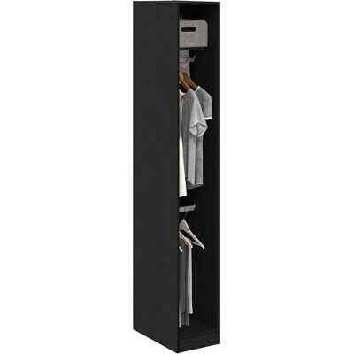 vidaXL Zwart Eiken Kledingkast Set - Clothes Storage Cabinet vidaXL Zwart Eiken Kledingkast Set - Clothes Storage Cabinet