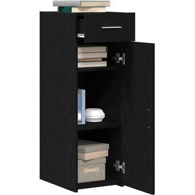 vidaXL Zwart Eiken Kast - Modern Opbergmeubel vidaXL Zwart Eiken Kast - Modern Opbergmeubel