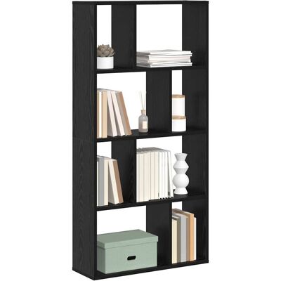 vidaXL Boekenkast 8-laags 60 x 20 x 120,5 cm Bewerkt hout Zwart Eiken vidaXL Boekenkast 8-laags 60 x 20 x 120,5 cm Bewerkt hout Zwart Eiken