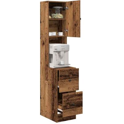 vidaXL Keukenbuffet met lade met plank Oudhout 32 x 50 x 180 cm vidaXL Keukenbuffet met lade met plank Oudhout 32 x 50 x 180 cm