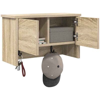 vidaXL Wandgemonteerde kapstok met plank Sonoma Eiken 50 x 20 x 30 cm vidaXL Wandgemonteerde kapstok met plank Sonoma Eiken 50 x 20 x 30 cm