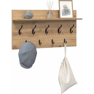 vidaXL Wandgemonteerde kapstok Muurmontage Artisan Eiken Bewerkt hout vidaXL Wandgemonteerde kapstok Muurmontage Artisan Eiken Bewerkt hout