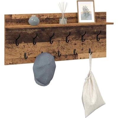 vidaXL Wandgemonteerde kapstok Oudhout 100 x 40 x 12 cm Bewerkt hout vidaXL Wandgemonteerde kapstok Oudhout 100 x 40 x 12 cm Bewerkt hout