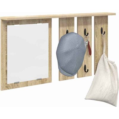 vidaXL Wandgemonteerde kapstok met plank Sonoma eiken 85 x 10 x 45 cm vidaXL Wandgemonteerde kapstok met plank Sonoma eiken 85 x 10 x 45 cm