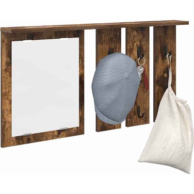 vidaXL Wandgemonteerde kapstok met plank Gerookt eiken 85 x 10 x 45 cm vidaXL Wandgemonteerde kapstok met plank Gerookt eiken 85 x 10 x 45 cm