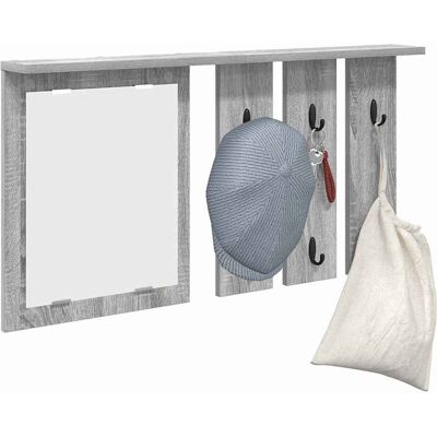 vidaXL Wandgemonteerde kapstok met plank Grijs sonoma 85 x 10 x 45 cm vidaXL Wandgemonteerde kapstok met plank Grijs sonoma 85 x 10 x 45 cm