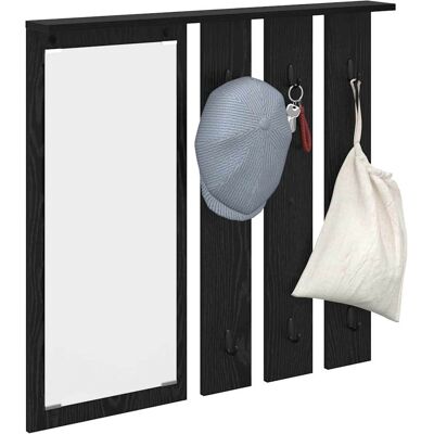vidaXL Wandgemonteerde kapstok met plank Zwart eiken 84 x 10 x 80 cm vidaXL Wandgemonteerde kapstok met plank Zwart eiken 84 x 10 x 80 cm