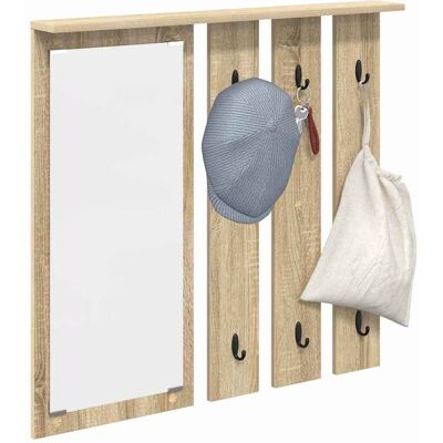 vidaXL Wandgemonteerde kapstok met plank Sonoma eiken 84 x 10 x 80 cm vidaXL Wandgemonteerde kapstok met plank Sonoma eiken 84 x 10 x 80 cm