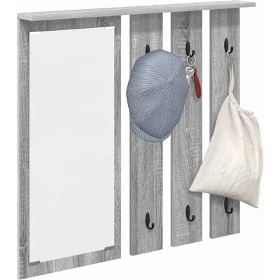 vidaXL Wandgemonteerde kapstok met plank Grijs sonoma 84 x 10 x 80 cm vidaXL Wandgemonteerde kapstok met plank Grijs sonoma 84 x 10 x 80 cm