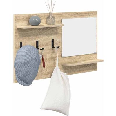 vidaXL Wandgemonteerde kapstok met plank Sonoma Eiken 90 x 10 x 50 cm vidaXL Wandgemonteerde kapstok met plank Sonoma Eiken 90 x 10 x 50 cm