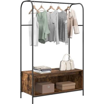 vidaXL Kledingrek Bruin Eiken 100 x 44 x 160 cm Bewerkt hout vidaXL Kledingrek Bruin Eiken 100 x 44 x 160 cm Bewerkt hout