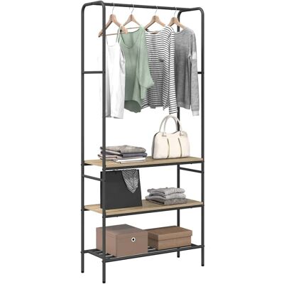 vidaXL Kledingrek Sonoma Eiken 77 x 30 x 171 cm Bewerkt hout vidaXL Kledingrek Sonoma Eiken 77 x 30 x 171 cm Bewerkt hout