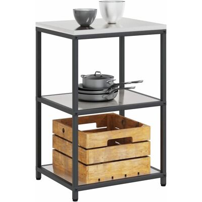 vidaXL Keukenplankeenheid HATTEM Zilverkleurig 60 x 50 x 92 cm Staal vidaXL Keukenplankeenheid HATTEM Zilverkleurig 60 x 50 x 92 cm Staal