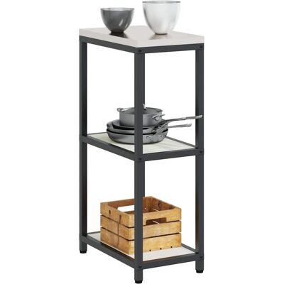 vidaXL Keukenplankeenheid HATTEM Wit 30 x 50 x 92 cm Staal vidaXL Keukenplankeenheid HATTEM Wit 30 x 50 x 92 cm Staal