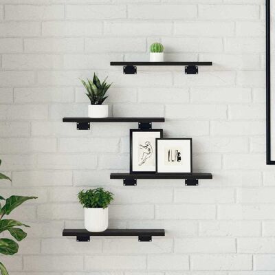 vidaXL Boekenplank Bord 3-laags 4 st 40 x 10 x 1,5 cm Bewerkt hout vidaXL Boekenplank Bord 3-laags 4 st 40 x 10 x 1,5 cm Bewerkt hout