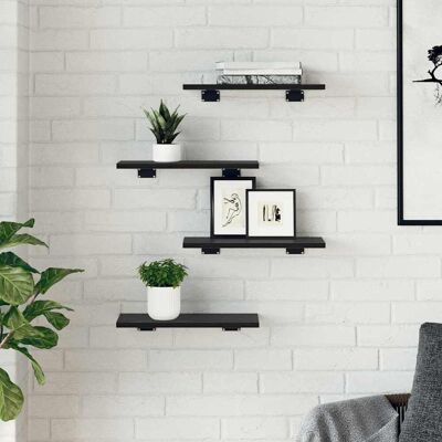 vidaXL Boekenplank Bord 3-laags 4 st 40 x 20 x 1,5 cm Bewerkt hout vidaXL Boekenplank Bord 3-laags 4 st 40 x 20 x 1,5 cm Bewerkt hout