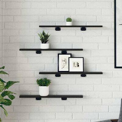 vidaXL Boekenplank Bord 3-laags 4 st 60 x 10 x 1,5 cm Bewerkt hout vidaXL Boekenplank Bord 3-laags 4 st 60 x 10 x 1,5 cm Bewerkt hout