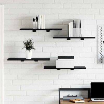 vidaXL Boekenplank Bord 3-laags 4 st 60 x 30 x 1,5 cm Bewerkt hout vidaXL Boekenplank Bord 3-laags 4 st 60 x 30 x 1,5 cm Bewerkt hout