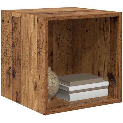 vidaXL Wandkast met plank Oudhout 37 x 37 x 37 cm Bewerkt hout vidaXL Wandkast met plank Oudhout 37 x 37 x 37 cm Bewerkt hout