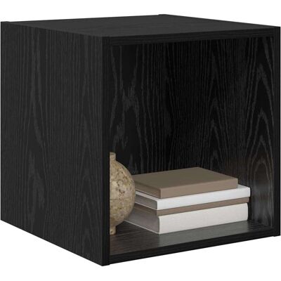 vidaXL Wandkast met plank Zwart Eiken 37 x 37 x 37 cm Bewerkt hout vidaXL Wandkast met plank Zwart Eiken 37 x 37 x 37 cm Bewerkt hout